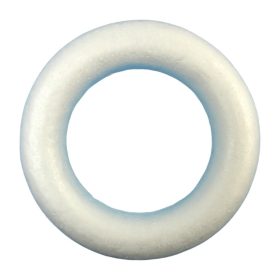 polystyrene foam wreath (D) 25cm white