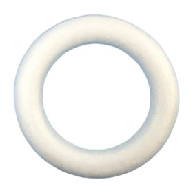 polystyrene foam wreath (O) 16cm white