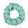 Koszorú nyírfa darabokból 25cm falfestékes türkiz