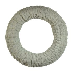 Koszorú szőrme bundás 25cm szürke