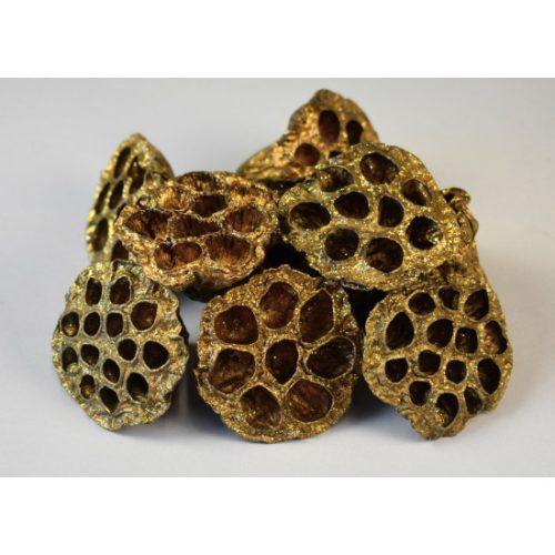 Lotus kicsi 4-6cm arany&glitter
