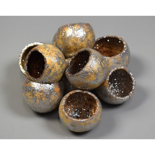 Bell cup 4-5cm glitteres ezüst