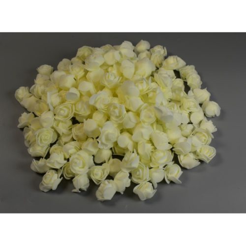 Polifoam rózsa fej 3cm krém