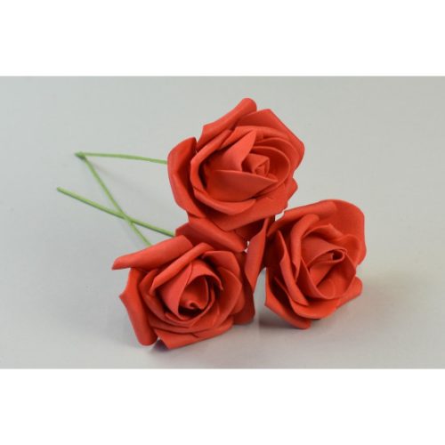 Polifoam rózsa 7cm piros