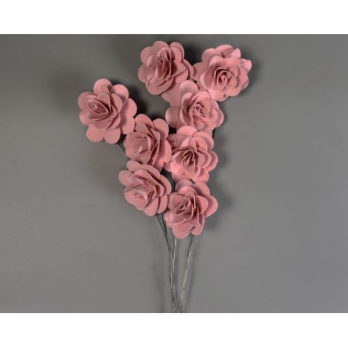 Fa rózsa 6cm falfestékes rózsaszín