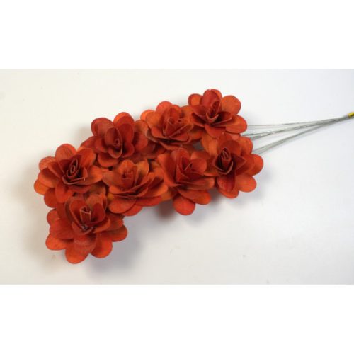 Fa rózsa 6cm falfestékes barna
