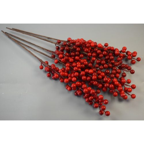 Bogyós ág 65cm piros