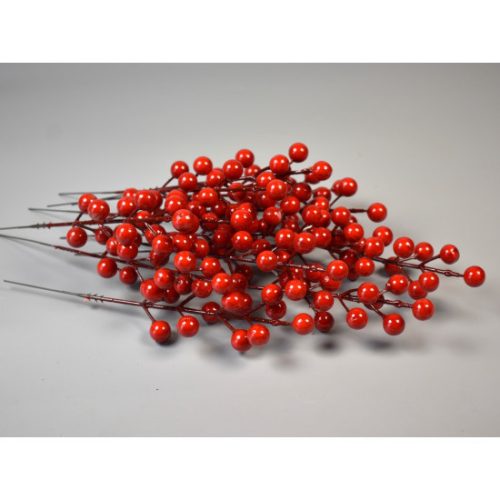 Bogyós ág 22cm piros