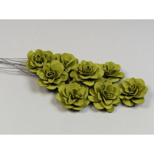 Akácia virág 6cm falfestékes olíva