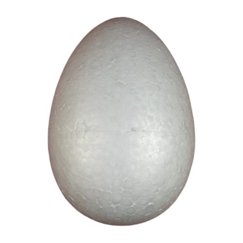 polystyrene foam egg 15cm white