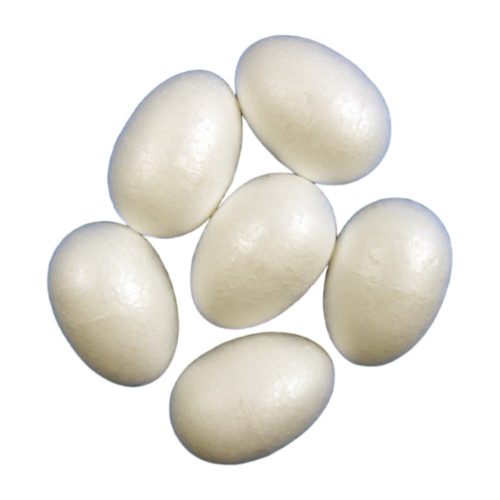 polystyrene foam egg 6cm white