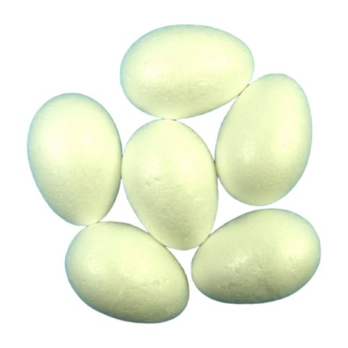 polystyrene foam egg 7cm white