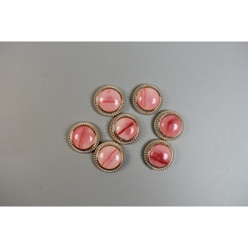 Medál köves 1,8cm piros