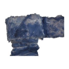 Fur rabbit 8cm×1.6m dark blue