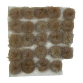 Fur pom pom 3cm brown