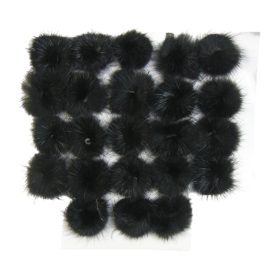 Fur pom pom 3cm black