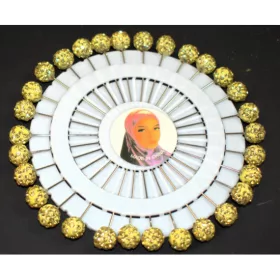 Tű discogömb 4,5cm pezsgő