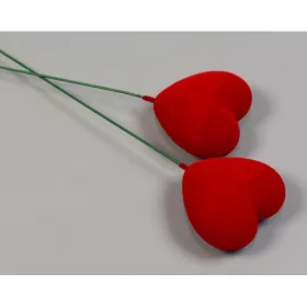 Betűző szív plüss 4x4cm piros