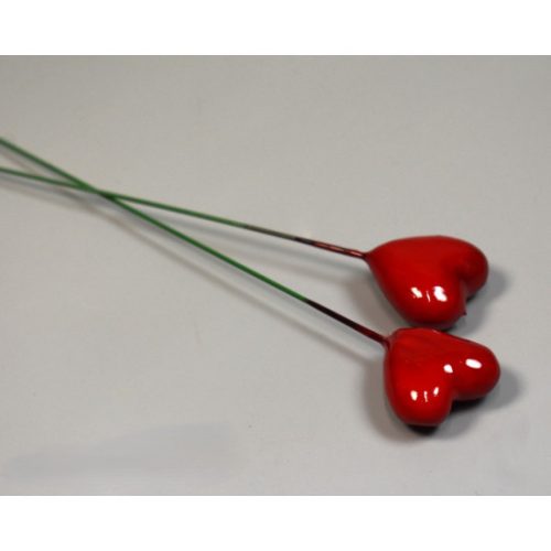 Betűző szív lakkozott 3x3cm piros