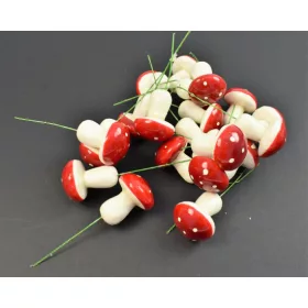 Betűző gomba 5cm pettyes piros