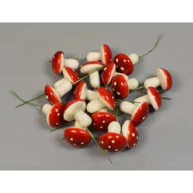 Betűző gomba 4cm pettyes piros