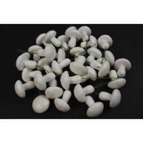 Betűző gomba 4cm fehér&glitter