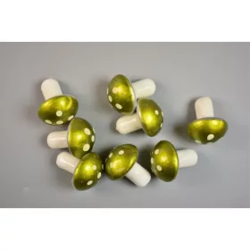 Betűző gomba 3cm metálos zöld