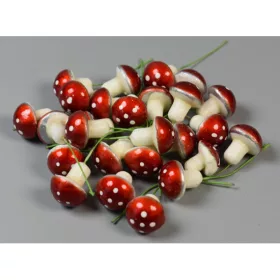 Betűző gomba 3cm metálos piros