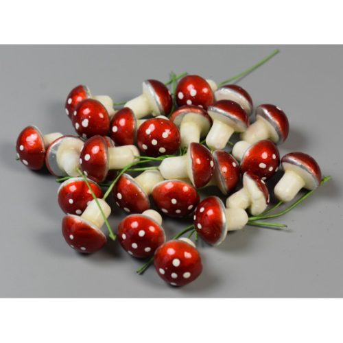 Betűző gomba 3cm metálos piros