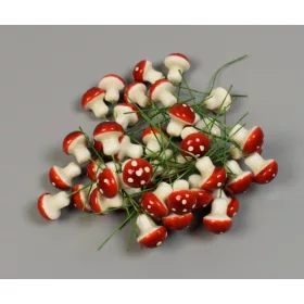 Betűző gomba 2cm pettyes piros