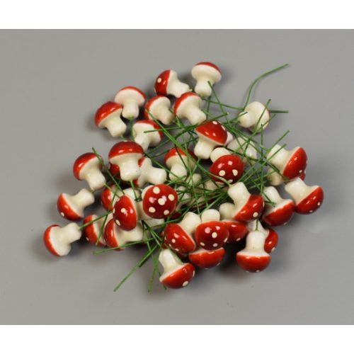 Betűző gomba 2cm pettyes piros