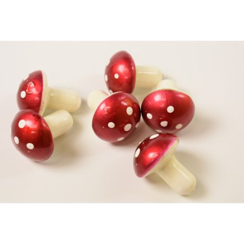 Betűző gomba 2cm metálos piros