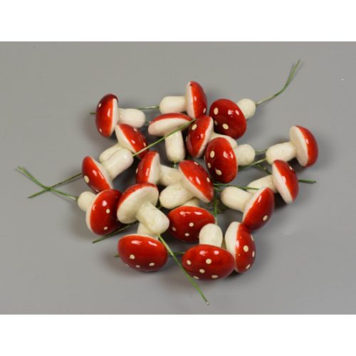 Betűző gomba 2,5cm pettyes piros