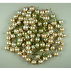 Betűző bogyó 2cm gyöngyház fehér