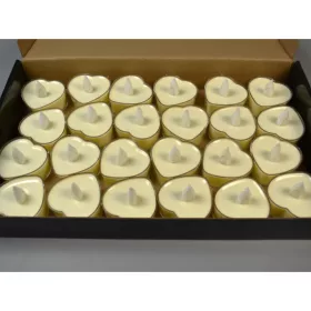 Teamécses ledes 5cm üveg szív