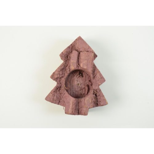 Mécsestartó fenyő fenyőfából 11×9,5cm falfestékes szeder