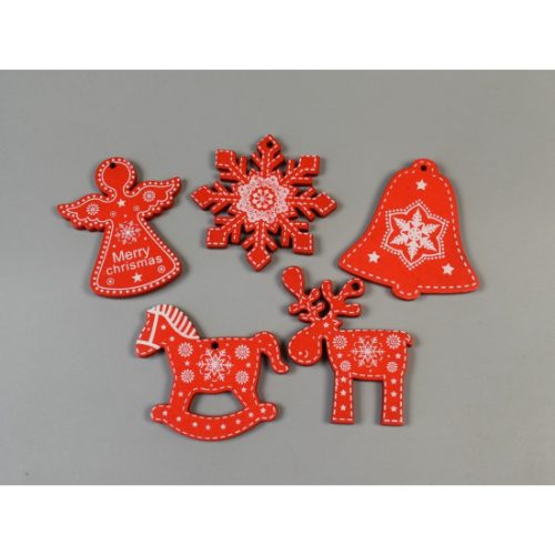 Karácsonyi figurák mintás vegyes 6cm P/F