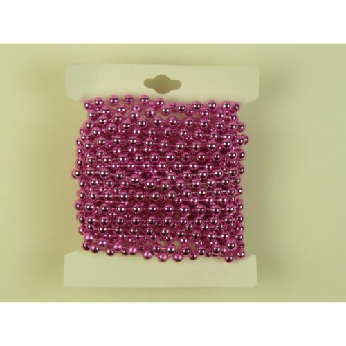 Gyöngy füzér 5mm×5m söt.rózsaszín
