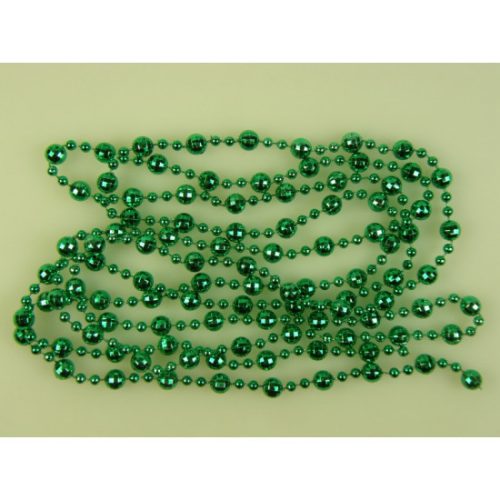 Gyöngy füzér "gyémánt" 4mm/8mm/2m söt.zöld