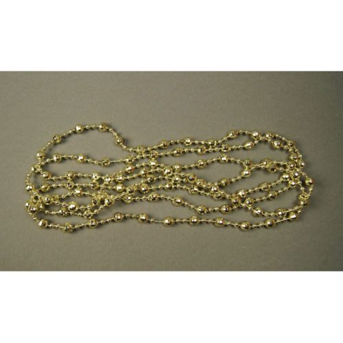 Gyöngy füzér "gyémánt" 4mm/8mm/2m arany