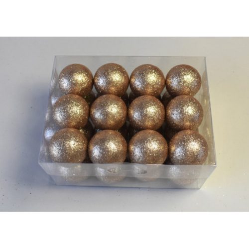 Gömb glitter 4cm pezsgő
