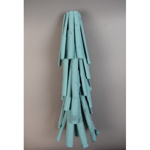 Fenyő uszadékfából 40cm falfestékes türkiz