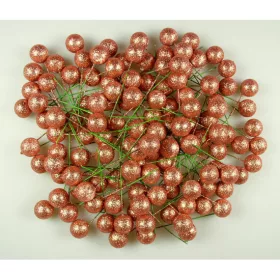 Betűző bogyó 2cm bronz&glitter