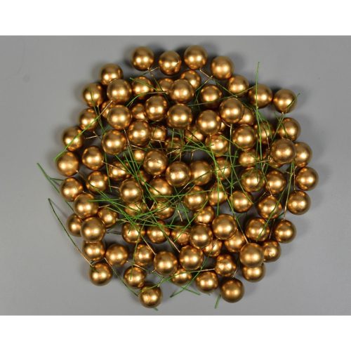 Betűző bogyó 1,5cm arany