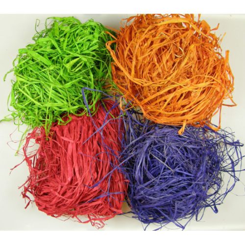 Raffia kócos vegyes színek