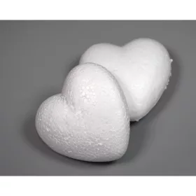 Hungarocell szív 13cm tömör fehér