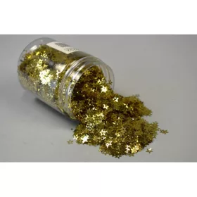 Dekor szóró csillag 6mm 30g arany