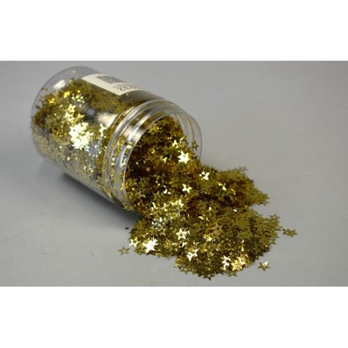 Dekor szóró csillag 6mm 30g arany