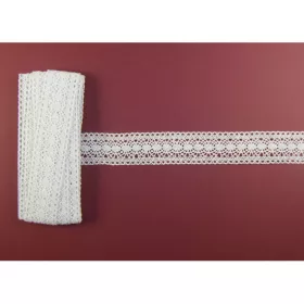 Csipke szim. 4cm 12. fehér