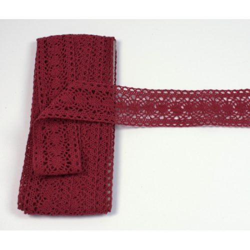 Csipke szim. 4cm 12. bordó